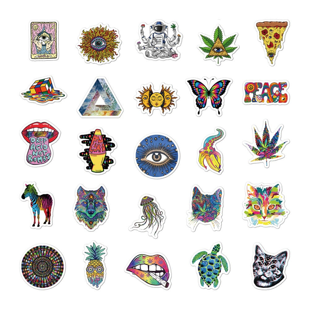 Trippy Stickers 100 PCS Psychedelic Stickers for Adults,Trippy Accesso -  Bracelet