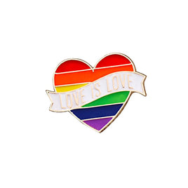 Love is Love Rainbow Heart Enamel Pin