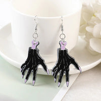 Purple & Black Witchy Hands Earrings