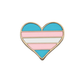 Transgender Pride Heart Enamel Pin