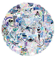 Mystery Sticker - Colorful Swirl Background