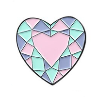 Crystal Heart Enamel Pin