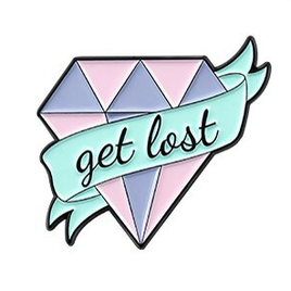 Get Lost Crystal Enamel Pin