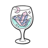Goblet with Crystals Enamel Pin