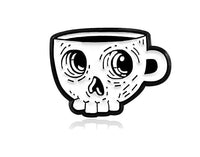 Coffee Cup Skull Enamel Pin